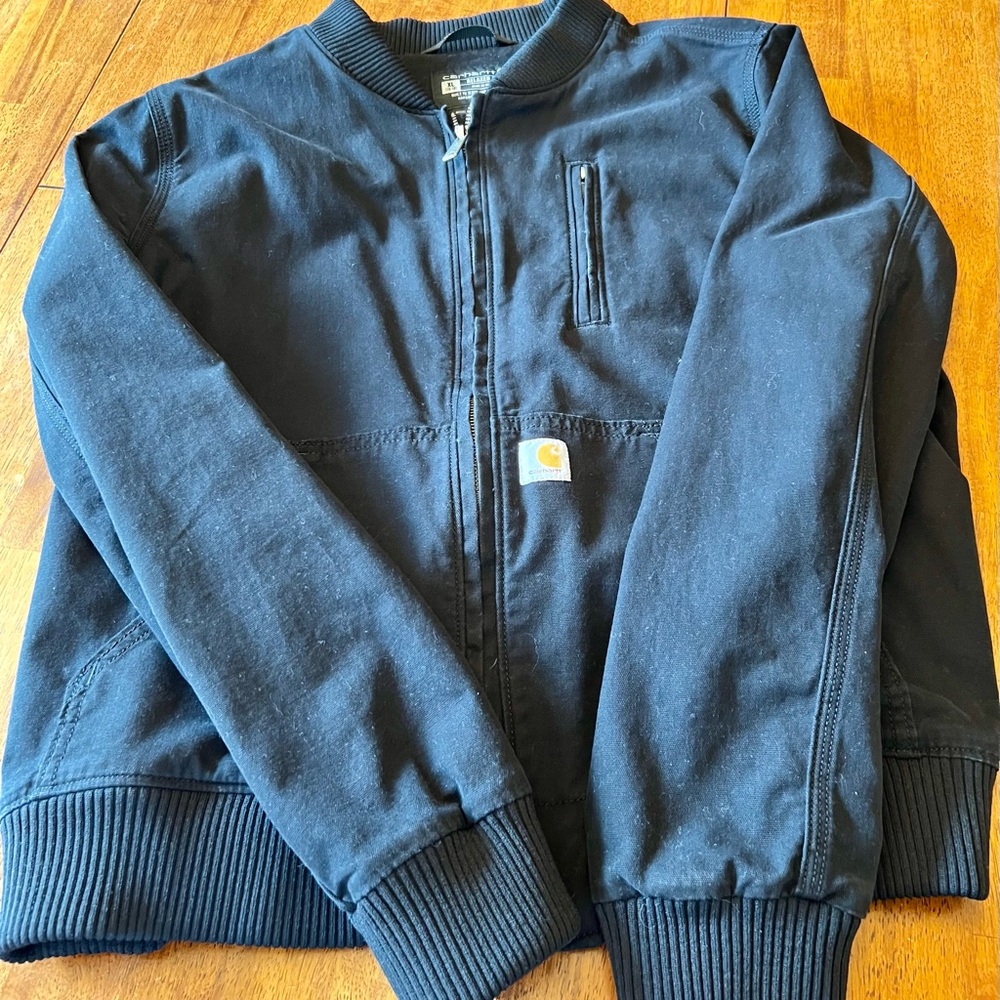 Carhartt Women's Rugged Flex Relaxed Fit Canvas Jacket Black Size XL EUC